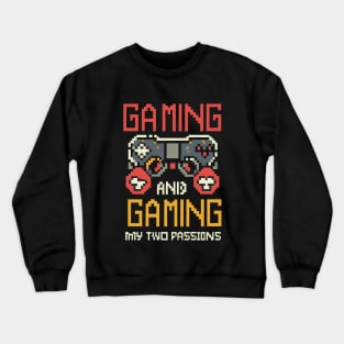 GAMING & GAMING my 2 passions in retro vintage style Crewneck Sweatshirt